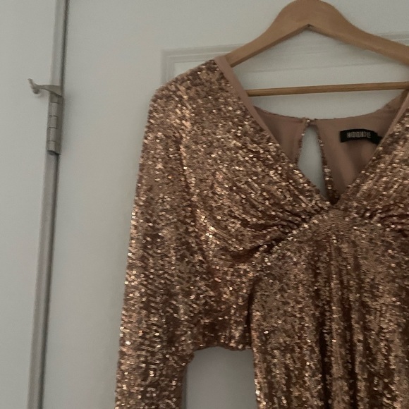 Nookie Veda Sequin Mini Dress Caramel - Picture 10 of 16